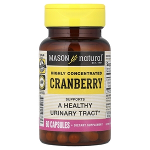 Mason Natural, клюква, высококонцентрированный продукт, 60 капсул (450 мг в 1 капсуле)