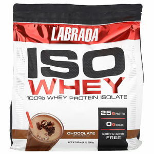 Labrada Nutrition, ISO Whey, 100%-ный изолят сывороточного белка, шоколад, 5 фунтов (2268 г) (Товар снят с продажи) 