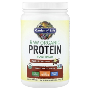 Garden of Life, необработанный органический протеин, со вкусом ванильного чая, 680 г (1 фунт, 7,98 унции)