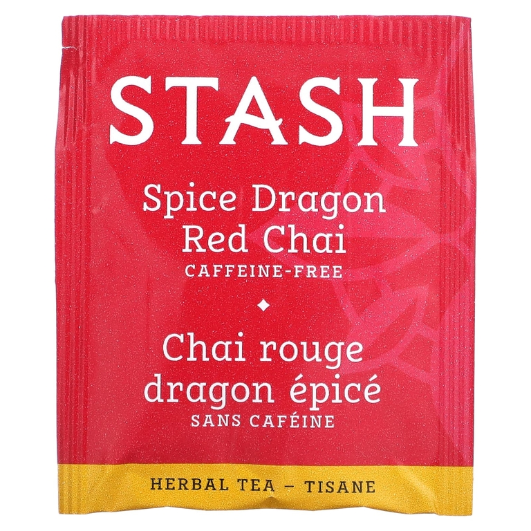 Stash Tea, Herbal Tea, Spice Dragon Red Chai, без кофеина, 18 чайных пакетиков, 36 г (1,2 унции)