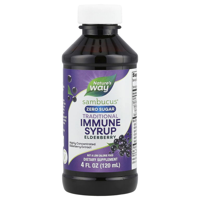 Nature's Way, Sambucus®, традиционный иммунный сироп, без сахара, бузина, 120 мл (4 жидк. Унции)
