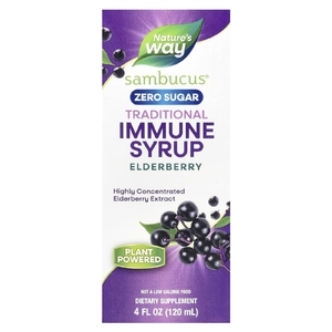 Nature's Way, Sambucus®, традиционный иммунный сироп, без сахара, бузина, 120 мл (4 жидк. Унции)