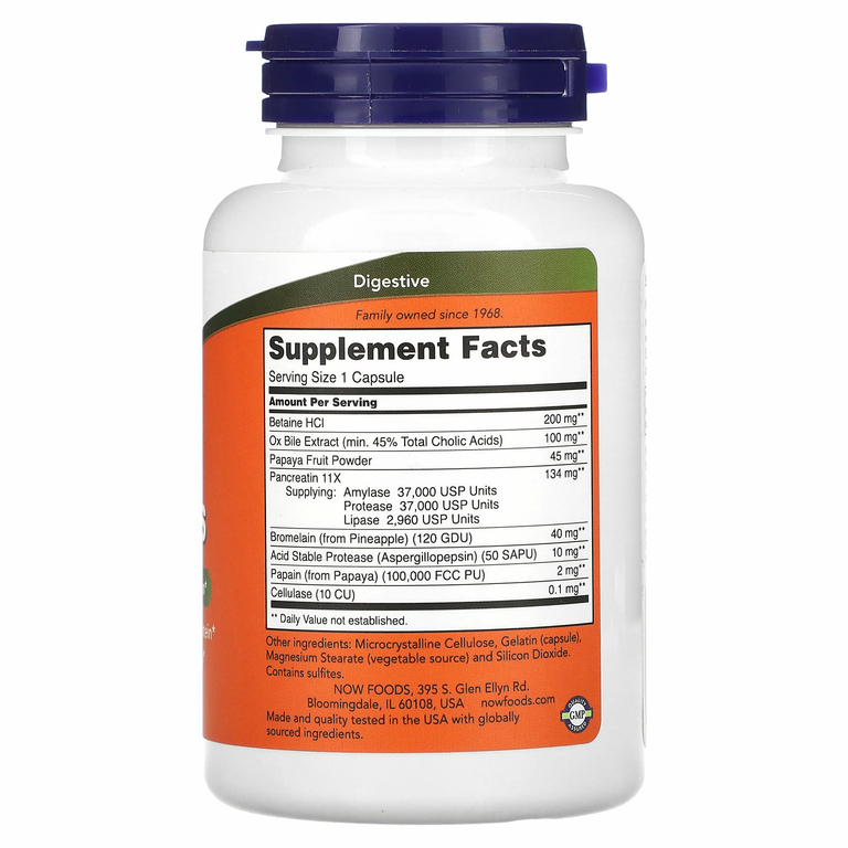 NOW Foods, суперферменты, 90 капсул