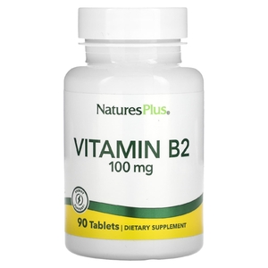 NaturesPlus, Витамин B2, 100 мг, 90 таблеток