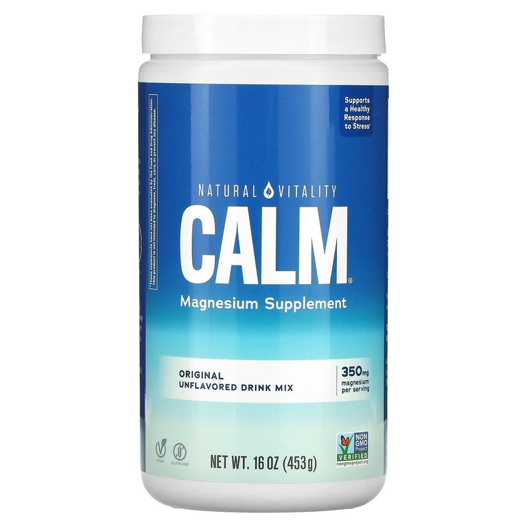 Natural Vitality, CALM, смесь для приготовления напитка с магнием, оригинальный вкус без добавок, 453 г (16 унций)