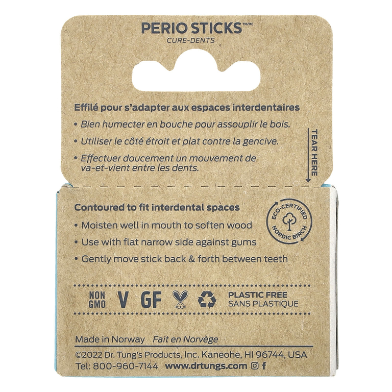 Dr. Tung's, Perio Sticks ™, тонкие, 100 шт.