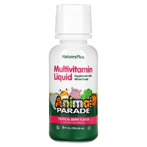 NaturesPlus, Source of Life, Animal Parade, жидкие мультивитамины для детей, вкус натуральных тропических ягод, 236,56 мл (8 жидк. унций)