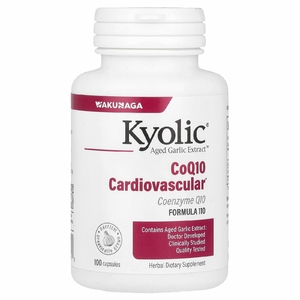 Kyolic, экстракт чеснока, коэнзим Q10, формула 110, 100 капсул