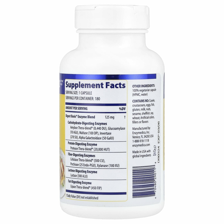 Enzymedica, Digest Basic®, 180 капсул
