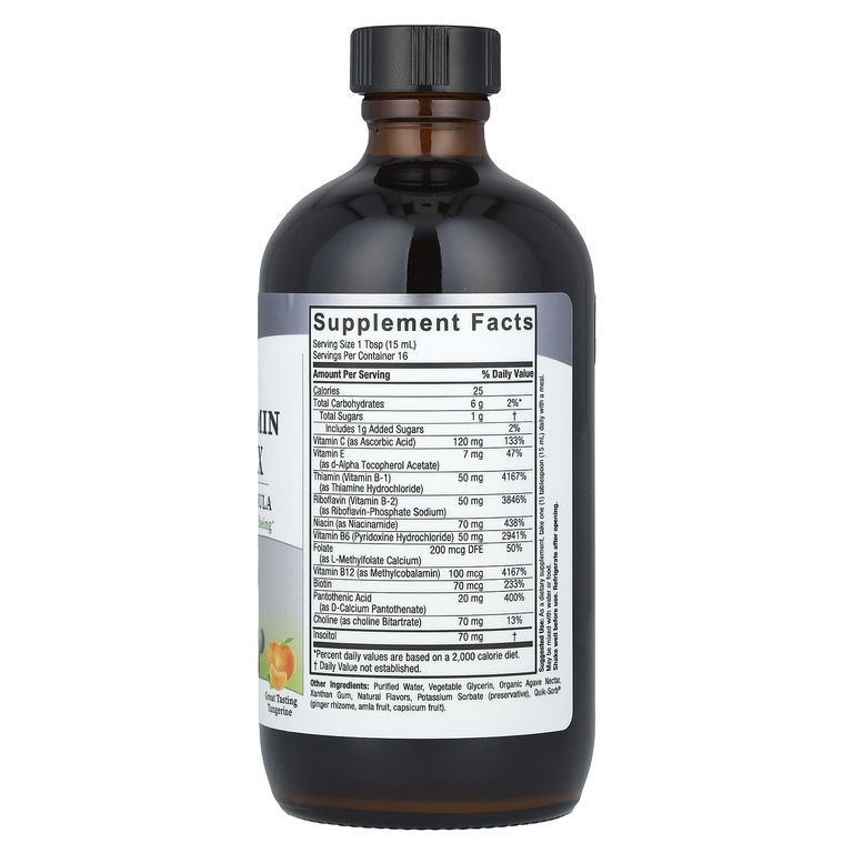 Nature's Answer, жидкий комплекс витаминов группы B, со вкусом мандарина, 240 мл (8 жидк. унций)