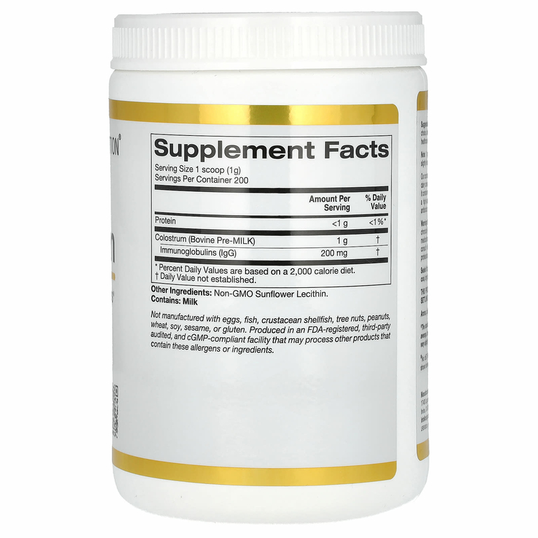 California Gold Nutrition, концентрированное молозиво в порошке, 200 г (7,05 унции)