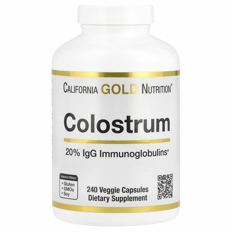 California Gold Nutrition, молозиво, 240 растительных капсул