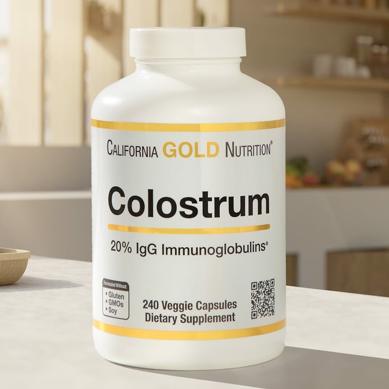 California Gold Nutrition, молозиво, 240 растительных капсул
