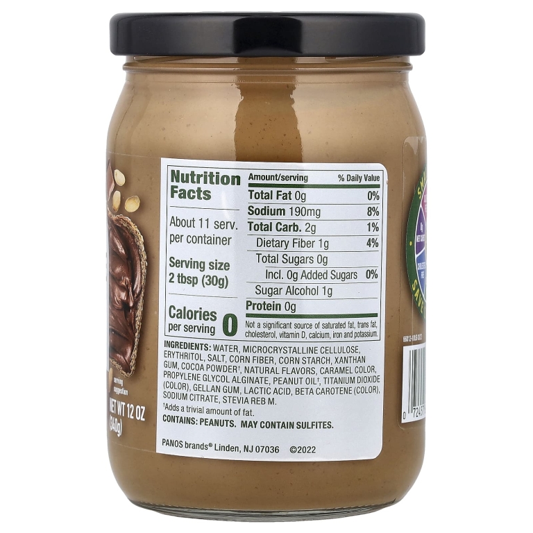 Walden Farms, Шоколадно-арахисовая паста, 340 г (12 унций)