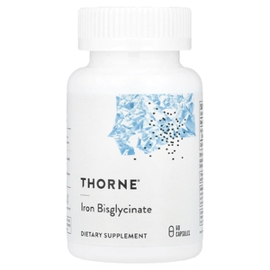 Thorne, Бисглицинат железа, 60 капсул