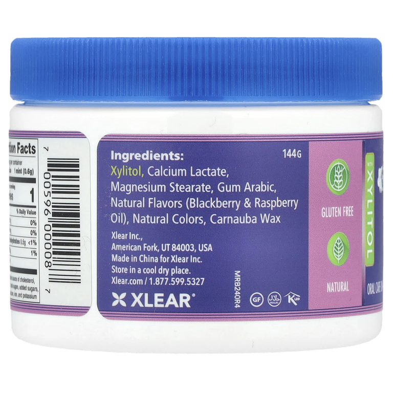 Xlear, ягодно-мятные леденцы с ксилитолом, без сахара, 240 шт.