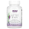 NOW Foods, Solutions, для здоровья волос, кожи и ногтей, 90 вегетарианских капсул