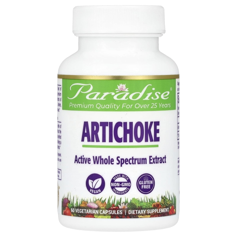 Paradise Herbs, артишок, 60 вегетарианских капсул
