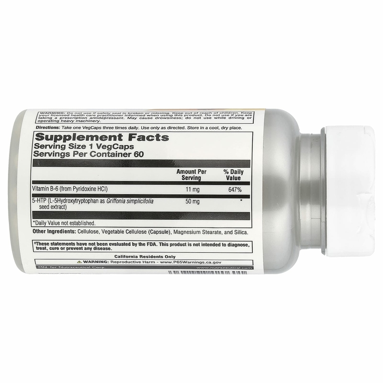 Natural Balance, 5-HTP, 50 мг, 60 вегетарианских капсул
