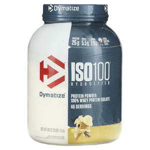 Dymatize, ISO100®, гидролизованный, 100% изолят сывороточного протеина, вкус ванили, 1,4 кг (3 фунта)