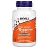 NOW Foods, L-теанин двойной силы, 200 мг, 120 вегетарианских капсул