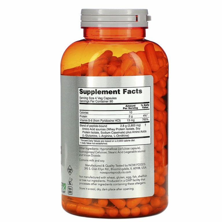 NOW Foods, Sports, аминокислотный комплекс, 360 растительных капсул