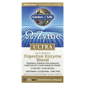 Garden of Life, идеальная смесь пищеварительных ферментов, 90 вегетарианских капсул