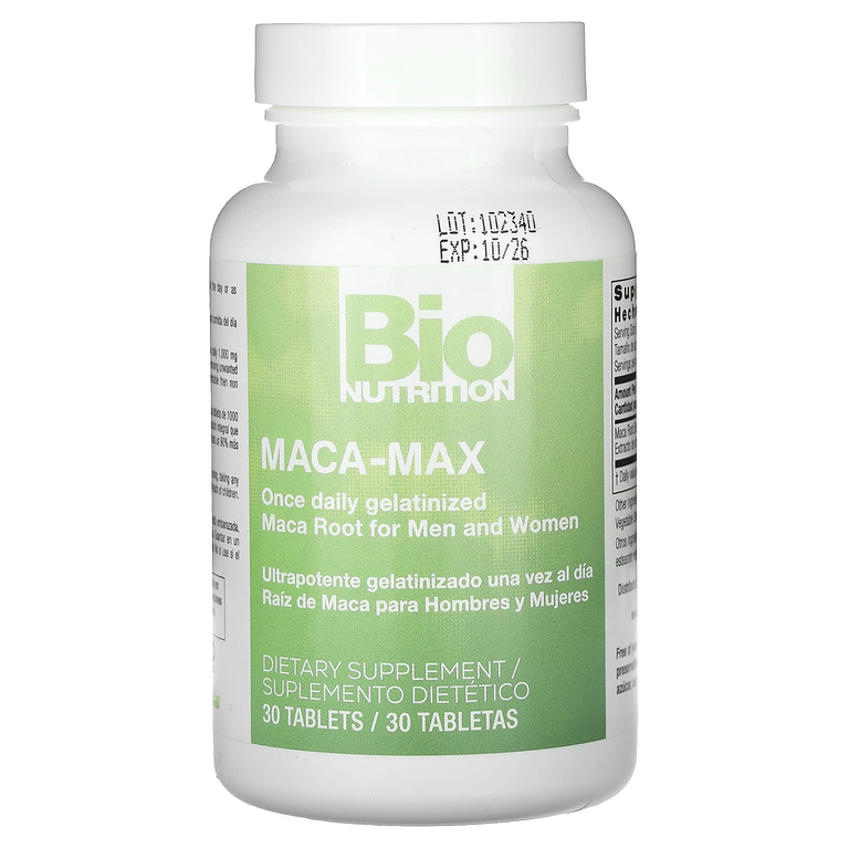 Bio Nutrition, Maca-Max, для мужчин и женщин, 30 таблеток