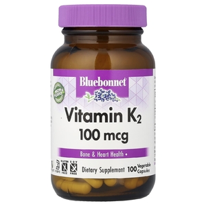 Bluebonnet Nutrition, Витамин K2, 100 мкг, 100 растительных капсул