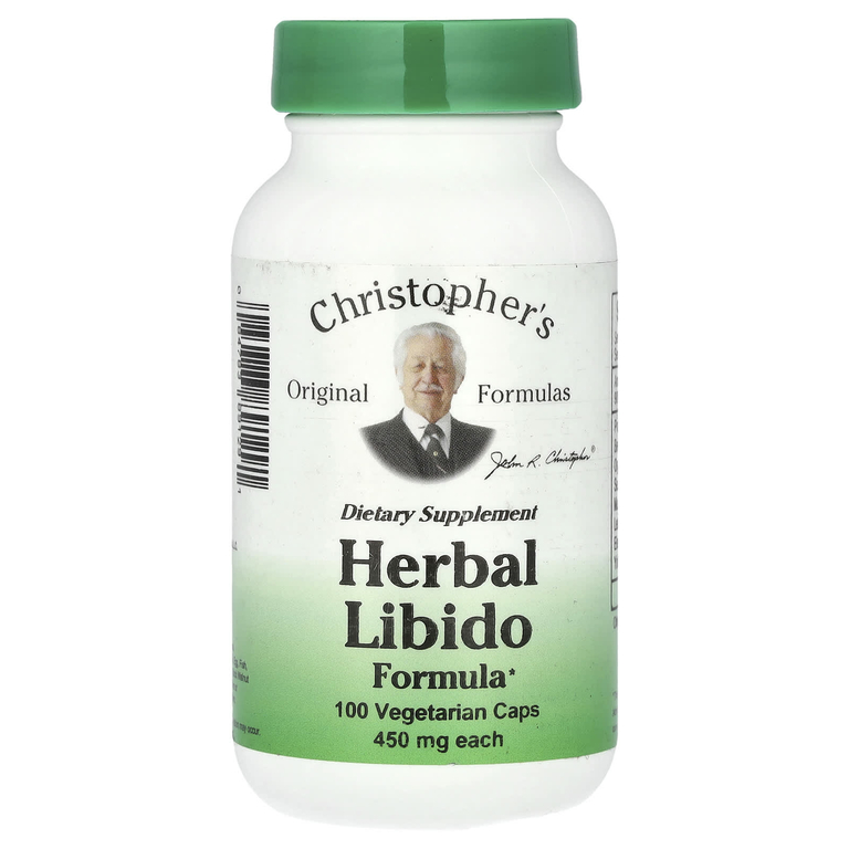 Christopher's Original Formulas, Травяная формула для либидо, 450 мг, 100 вегетарианских капсул