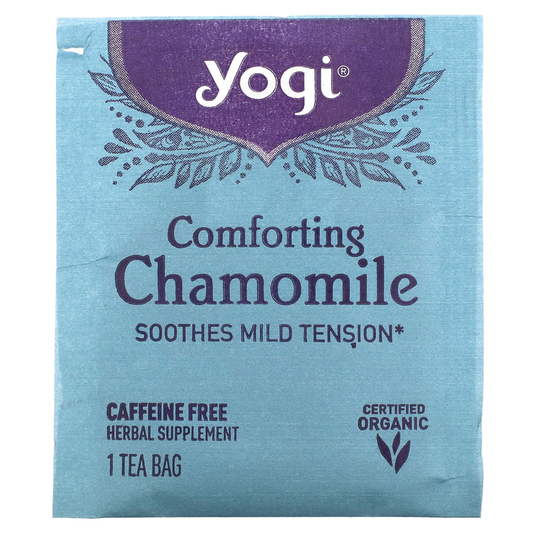 Yogi Tea, успокаивающая ромашка, без кофеина, 16 чайных пакетиков, 24 г (0,85 унции)