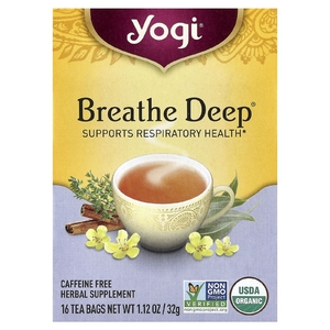 Yogi Tea, чай для здоровья дыхательной системы без кофеина, 16 чайных пакетиков, 32 г (1,12 унции)