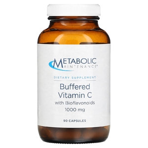 Metabolic Maintenance, Буферизованный витамин C с биофлавоноидами, 1000 мг, 90 капсул
