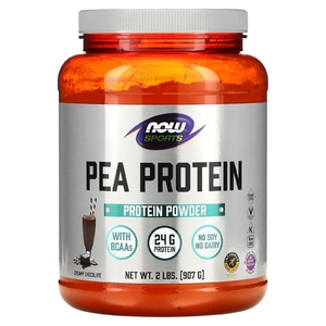 NOW Foods, Sports, гороховый белок, со вкусом сливочного шоколада, 907 г (2 фунта)