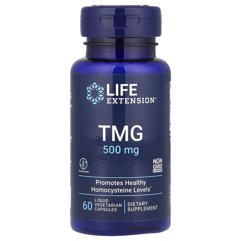 Life Extension, ТМГ, 1000 мг, 60 вегетарианских капсул с жидкостью (500 мг в 1 капсуле)