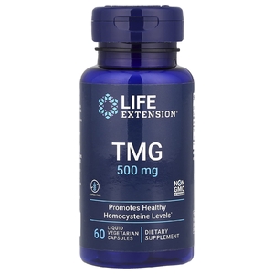 Life Extension, ТМГ, 1000 мг, 60 вегетарианских капсул с жидкостью (500 мг в 1 капсуле)