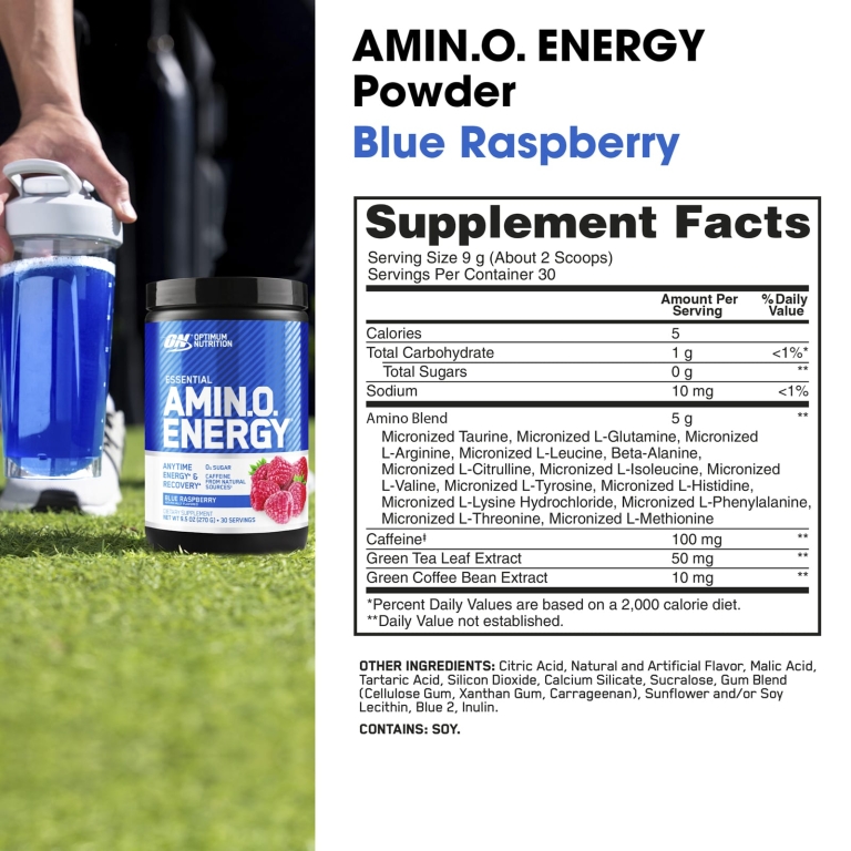 Optimum Nutrition, Аминокислоты, голубая малина, 270 г (9,5 унции)