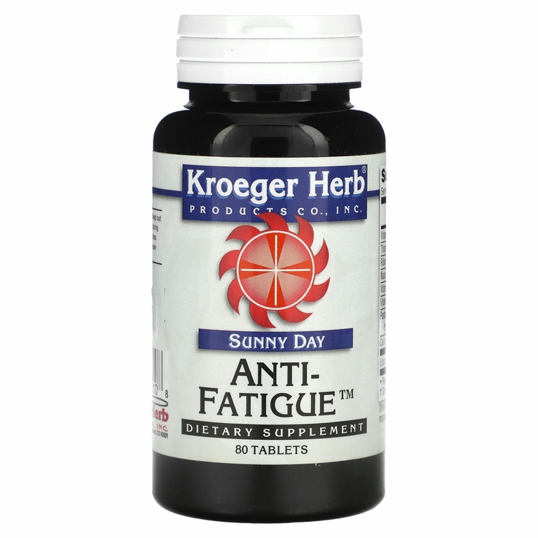 Kroeger Herb Co, Sunny Day, Anti-Fatigue, средство от усталости, 80 таблеток