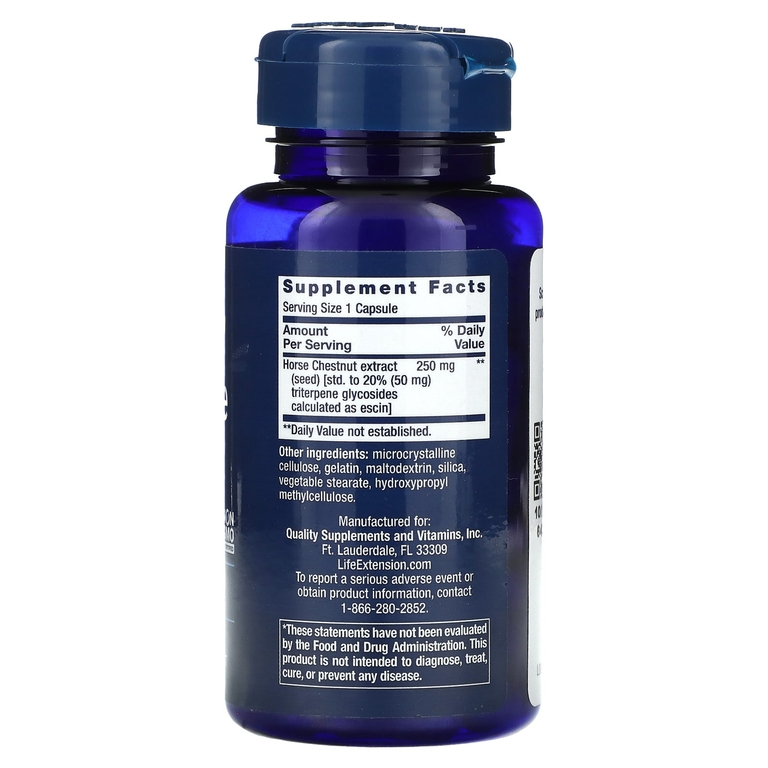 Life Extension, Venotone, стандартизированный экстракт конского каштана, 60 капсул