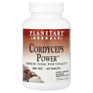 Planetary Herbals, кордицепс, 60 таблеток (400 мг в каждой)