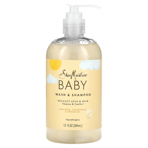 SheaMoisture, детское средство для купания и шампунь с необработанным маслом ши, ромашкой, аргановым маслом, ладаном и миррой, 384 мл (13 жидк. унций)