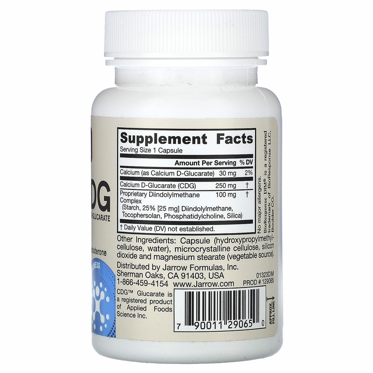 Jarrow Formulas, DIM + CDG, улучшенная формула для детоксикации, 30 вегетарианских капсул