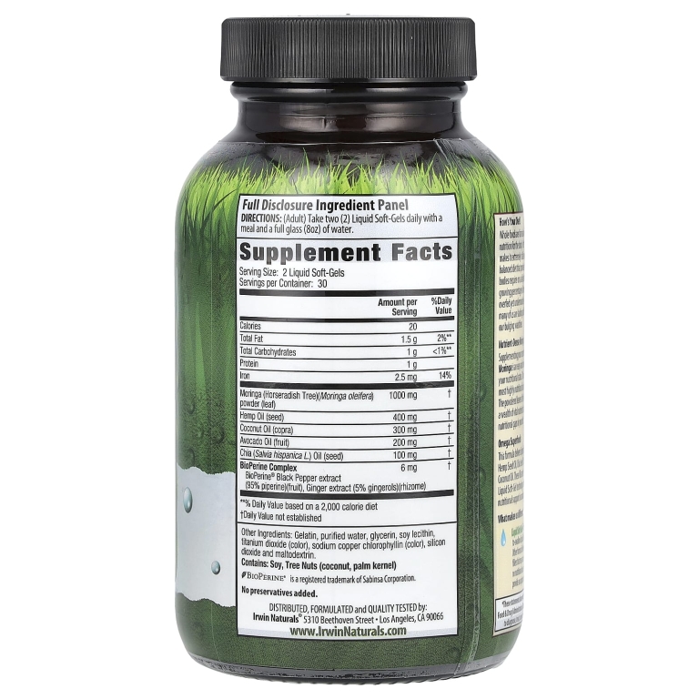 Irwin Naturals, Могучая моринга, 60 гелевых капсул