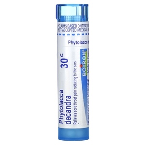 Boiron, Phytolacca Decandra, 30C, облегчение боли в горле, прибл. 80 гранул