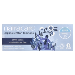 Natracare, тампоны из органического хлопка, 20 штук