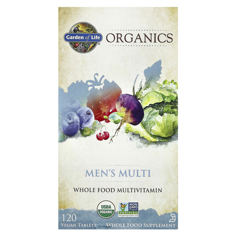 Garden of Life, MyKind Organics, мультивитамины для мужчин, 120 веганских таблеток