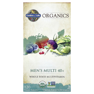 Garden of Life, мультивитамины для мужчин от 40 лет, 120 веганских таблеток