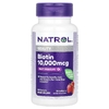 Natrol, быстрорастворимый биотин, максимальная эффективность, клубника, 10 000 мкг, 60 таблеток