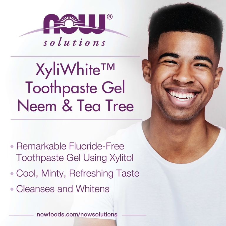 NOW Foods, Solutions, XyliWhite, зубная гель-паста, ним и чайное дерево, мята, 181 г (6,4 унции)