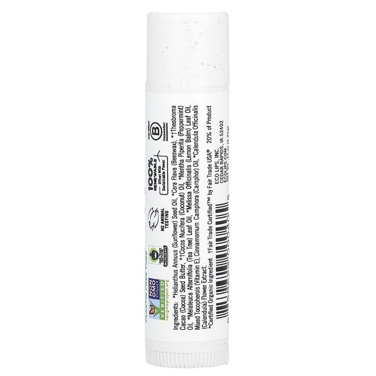 Eco Lips, целебный бальзам для губ, чайное дерево, 4,25 г (0,15 унции) (Товар снят с продажи) 